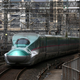 Uno de los trenes de la red de alta velocidad (Shinkansen) en Japón.